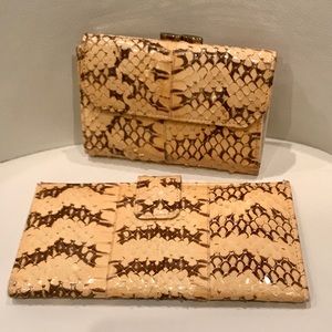 Danielle Nicole Bags - Danielle Nicole Snakeskin Leather Wallet Set Danielle Nicole Bags - Danielle Nicole Snakeskin Leather Wallet Set